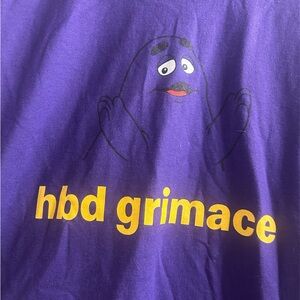 McDonalds Hbd Grimace T-shirt Men Large Purple Happy Birthday Graphic Print 2023